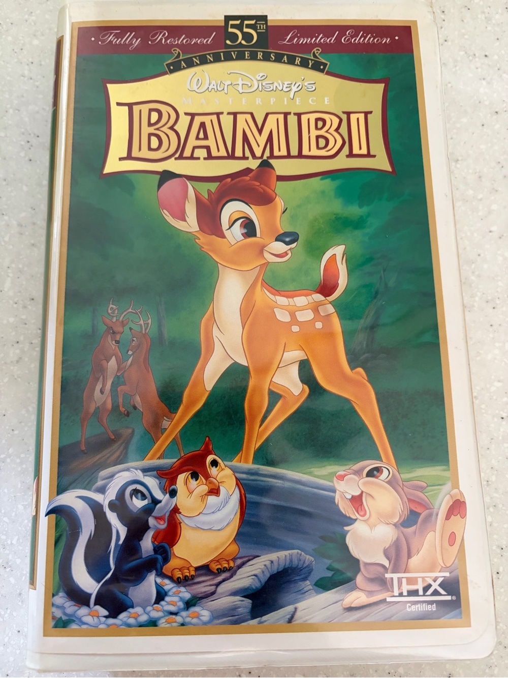 Walt Disney's 55th Anniversary Limited Edition VHS Tape. Bambi. THX